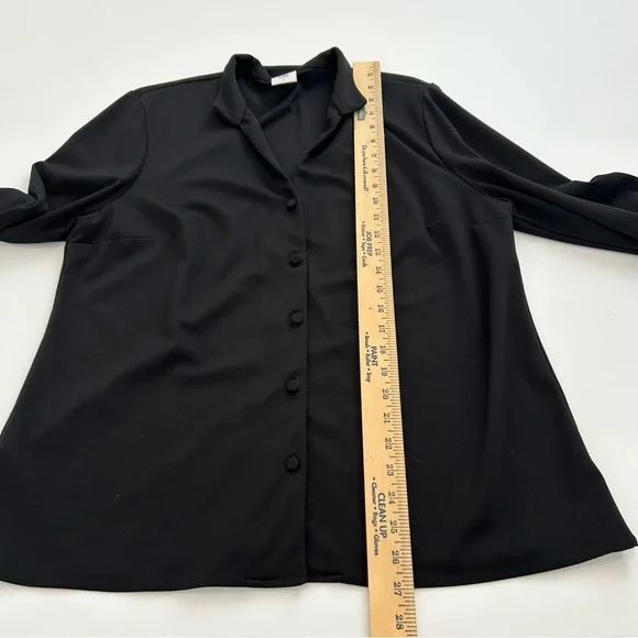 Cabi Composer Top Womens Large Black Button Up Long Sleeve Style 4746 Career - Picture 9 of 9